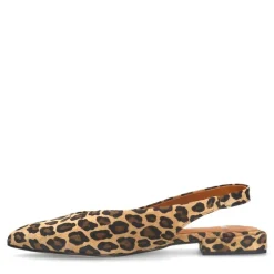 Manfield Leopard suède slingbacks^DAMES Sandalen|Pumps