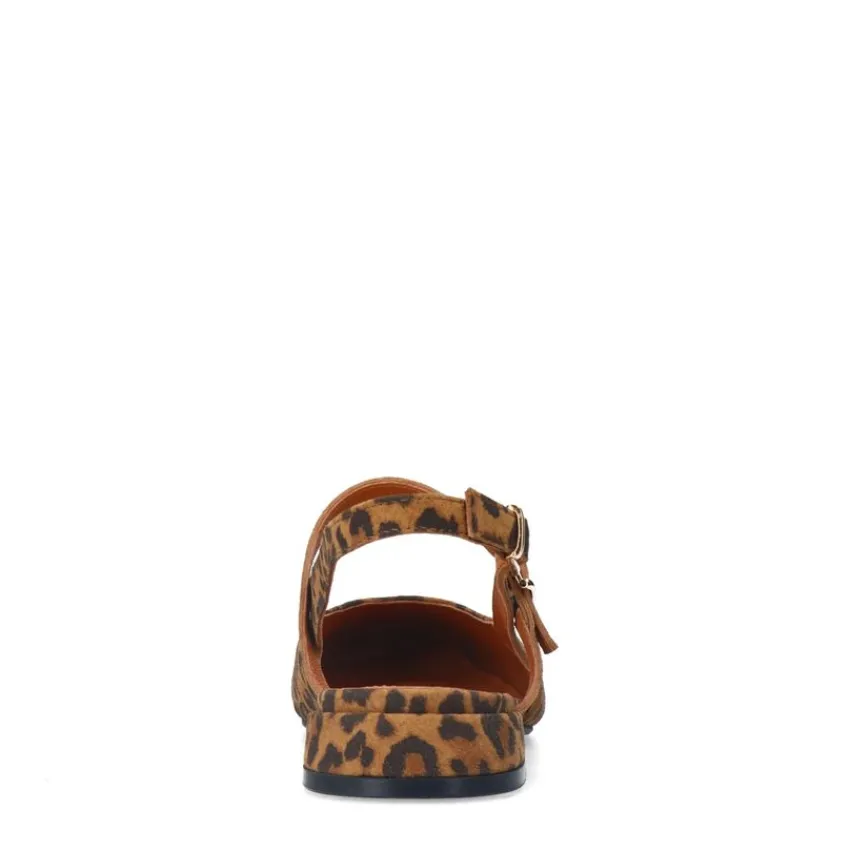 Manfield Leopard suède slingbacks^DAMES Pumps|Slingbacks