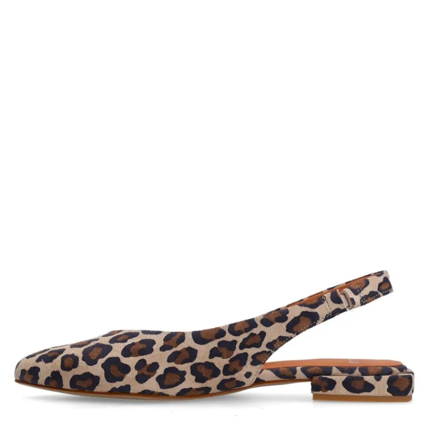 Manfield Leopard suède slingbacks^DAMES Pumps|Slingbacks