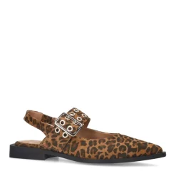 Manfield Leopard suède slingbacks^DAMES Pumps|Slingbacks