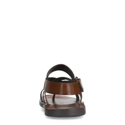 Manfield Leren gevlochten cognac slippers^Heren Slippers & Sandalen