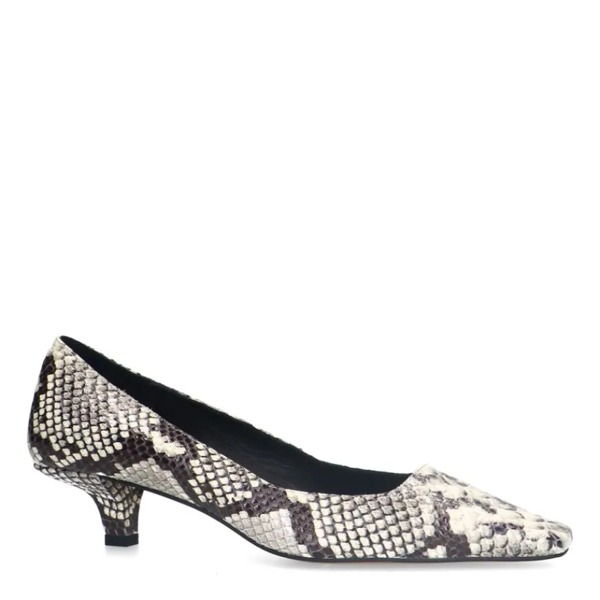 Manfield Leren slangenprint pumps^DAMES Pumps