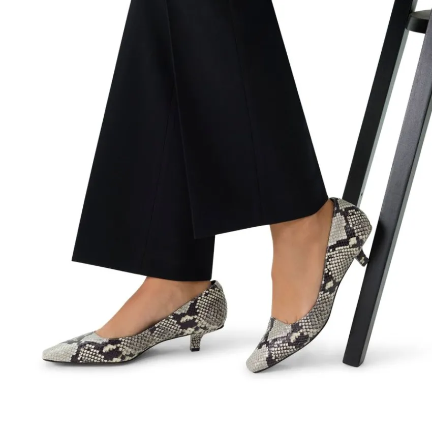 Manfield Leren slangenprint pumps^DAMES Pumps