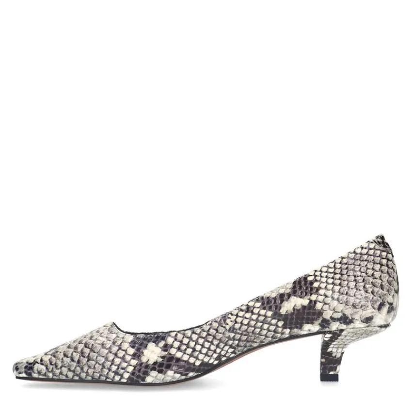 Manfield Leren slangenprint pumps^DAMES Pumps