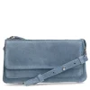Manfield Licht blauwe suède clutch^ Clutches