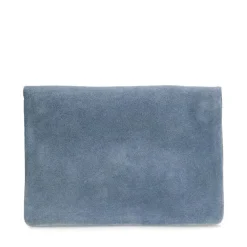 Manfield Licht blauwe suède clutch^ Clutches