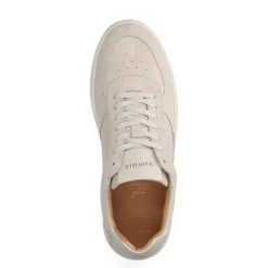 Manfield Licht grijze suède sneakers^Heren Sneakers