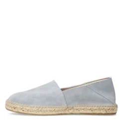 Manfield Lichtblauwe suède espadrilles^Heren Loafers