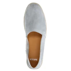 Manfield Lichtblauwe suède espadrilles^Heren Loafers