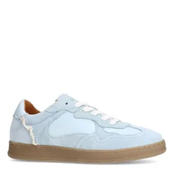 Manfield Lichtblauwe suède sneakers^DAMES Sneakers