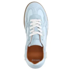 Manfield Lichtblauwe suède sneakers^DAMES Sneakers