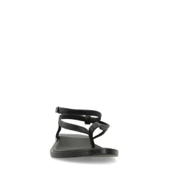 Manfield X Jolielot - Zwarte leren sandalen^DAMES Sandalen