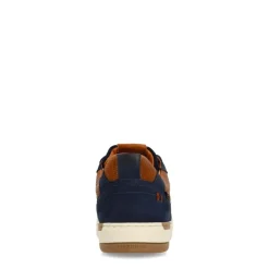 No Stress Navy blauwe nubuck sneakers^Heren Sneakers
