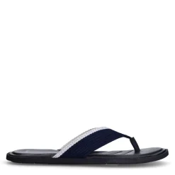 Manfield Navy canvas slippers^Heren Slippers & Sandalen