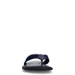 Manfield Navy canvas slippers^Heren Slippers & Sandalen