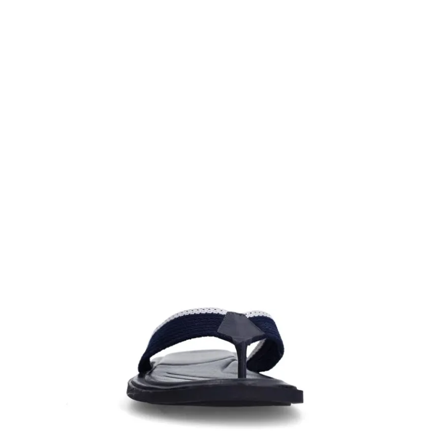 Manfield Navy canvas slippers^Heren Slippers & Sandalen