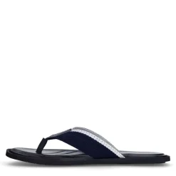 Manfield Navy canvas slippers^Heren Slippers & Sandalen