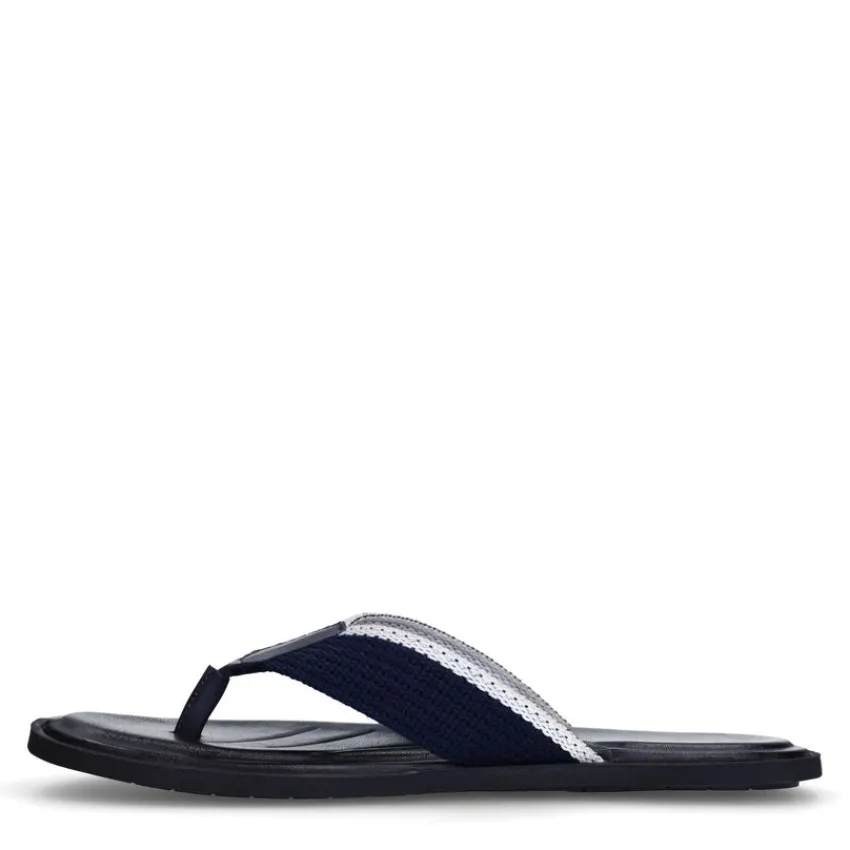 Manfield Navy canvas slippers^Heren Slippers & Sandalen