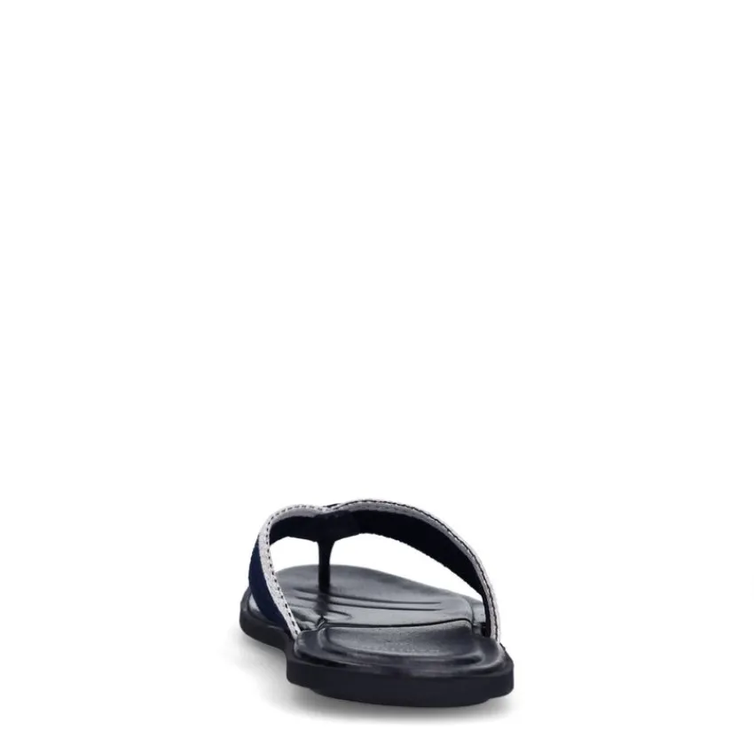 Manfield Navy canvas slippers^Heren Slippers & Sandalen
