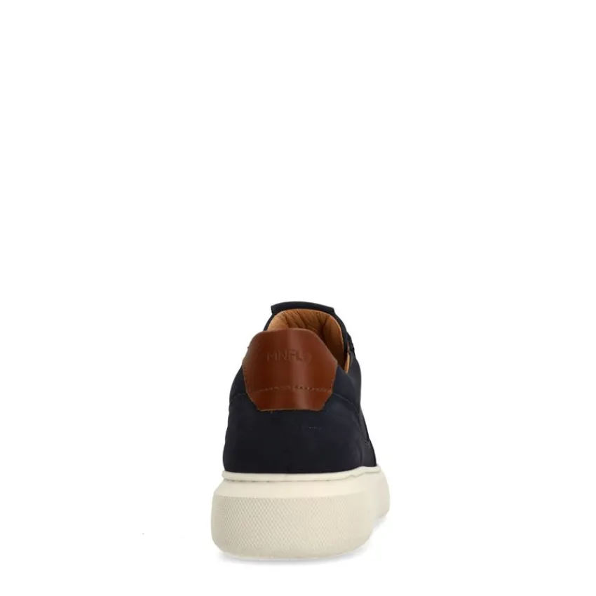 Manfield Navy nubuck sneakers^Heren Sneakers