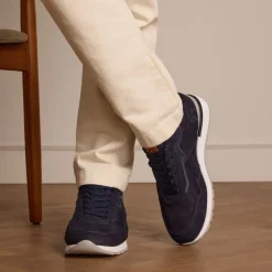 No Stress Navy nubuck sneakers^Heren Sneakers