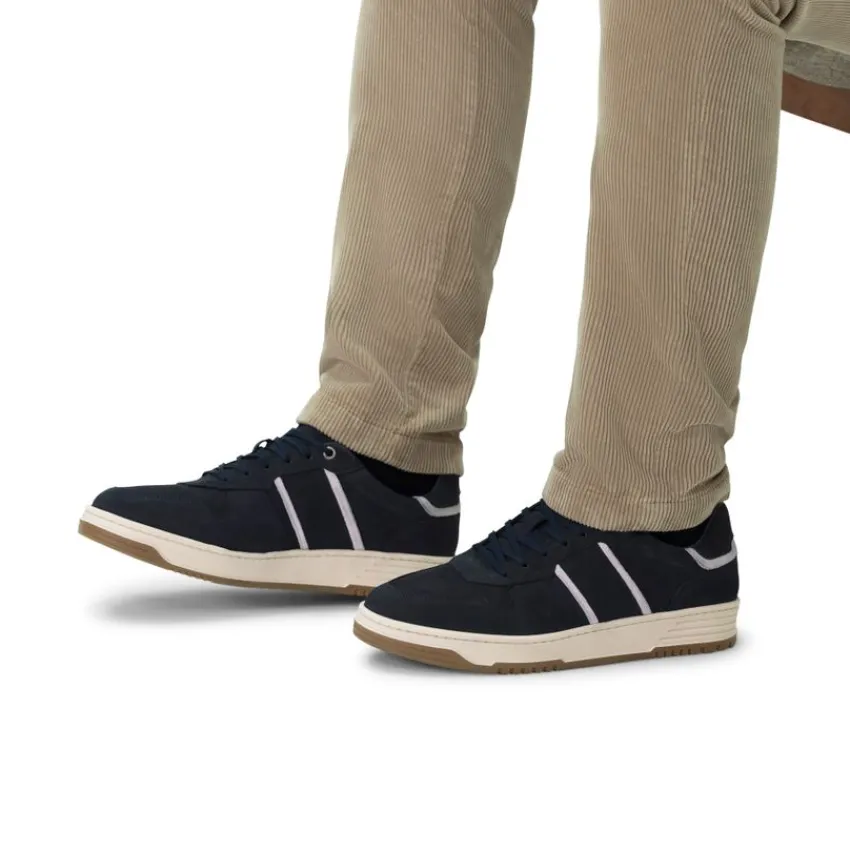 No Stress Navy nubuck sneakers^Heren Sneakers