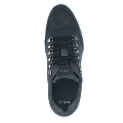 Manfield Navy nubuck sneakers^Heren Sneakers