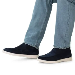 Manfield Navy suède boots^Heren Boots