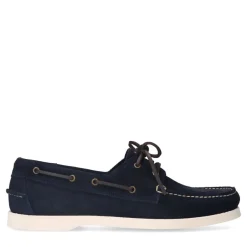 Manfield Navy suède bootschoenen^Heren Veterschoenen|Loafers