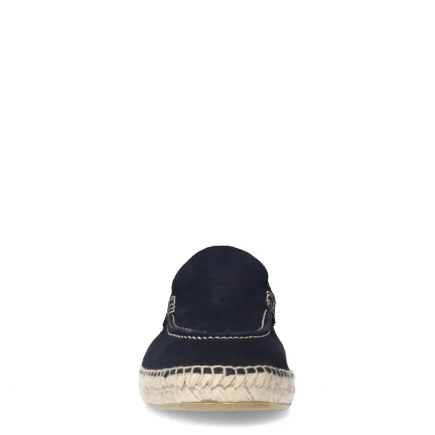 Manfield Navy suède espadrilles^Heren Loafers