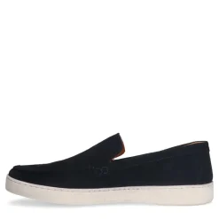 Manfield Navy suède loafers^Heren Loafers