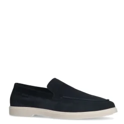Manfield Navy suède loafers^Heren Loafers