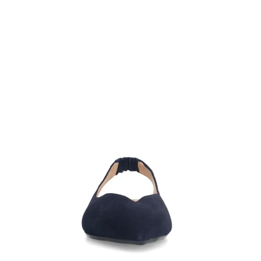 Manfield Navy suède slingbacks^DAMES Pumps|Slingbacks