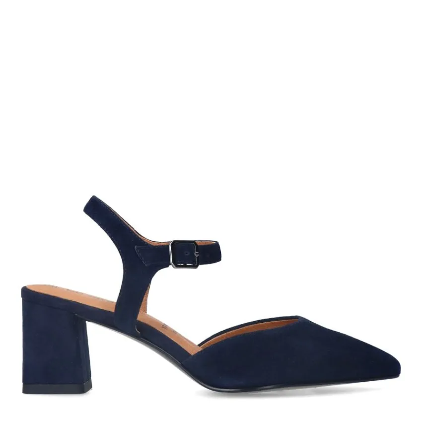 No Stress Navy suède slingbacks^DAMES Pumps|Slingbacks