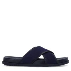 Manfield Navy suède slippers^Heren Slippers & Sandalen