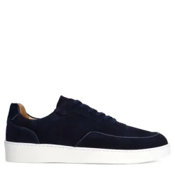 Manfield Navy suède sneakers^Heren Sneakers