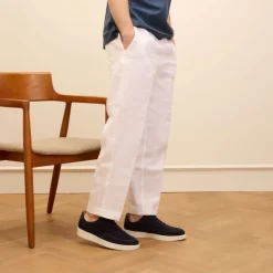 Manfield Navy suède sneakers^Heren Sneakers