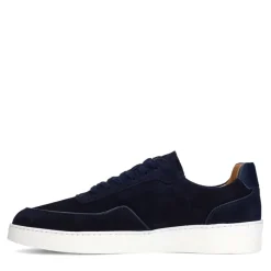 Manfield Navy suède sneakers^Heren Sneakers
