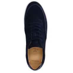 Manfield Navy suède sneakers^Heren Sneakers