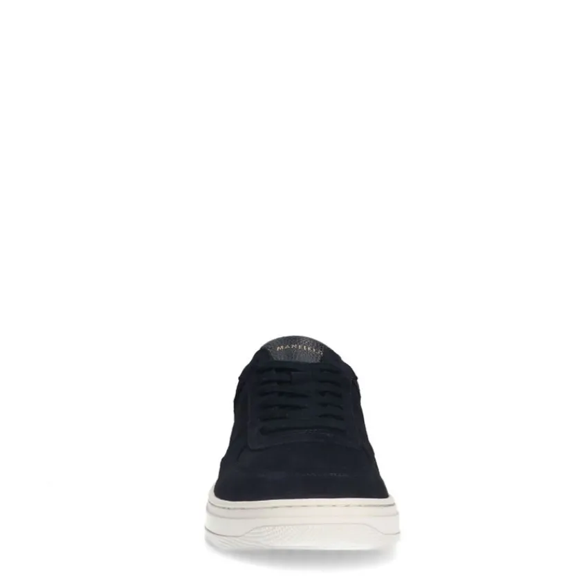 Manfield Navy suède sneakers^Heren Sneakers