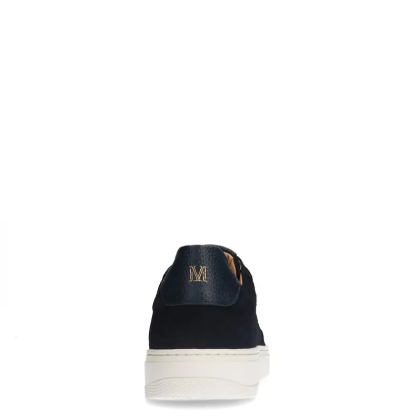 Manfield Navy suède sneakers^Heren Sneakers