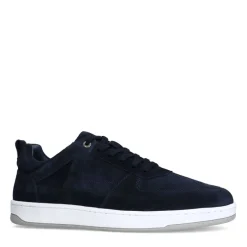 Manfield Navy suède sneakers^Heren Sneakers