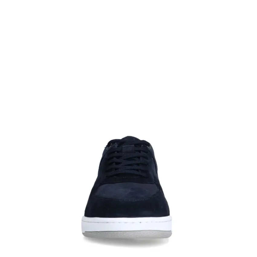 Manfield Navy suède sneakers^Heren Sneakers