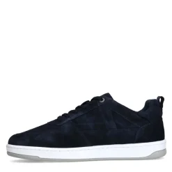 Manfield Navy suède sneakers^Heren Sneakers