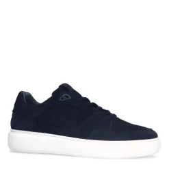 Manfield Navy suède sneakers^Heren Sneakers