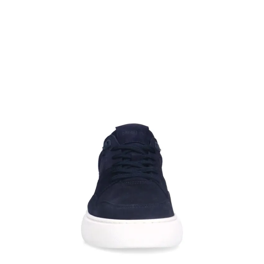 Manfield Navy suède sneakers^Heren Sneakers