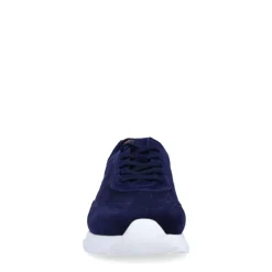 Manfield Navy suède sneakers^Heren Sneakers