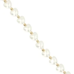 Manfield Off white kleurige hartjes bag charm^ Bag Charms