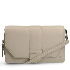 Manfield Off white leren clutch^ Clutches