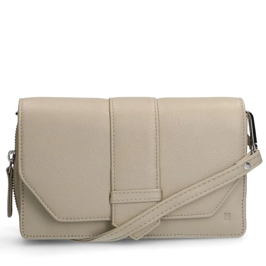 Manfield Off white leren clutch^ Clutches